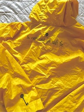 Coraline Yellow Hooded Rain Jacket